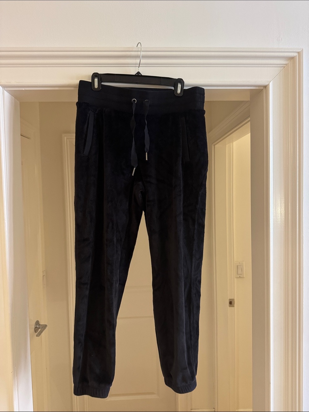 Athleta Black Women’s Velour Joggers with Drawstring